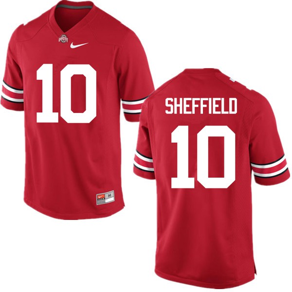 Ohio State Buckeyes #10 Kendall Sheffield Men University Jersey Red